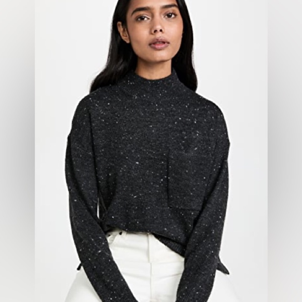 Madewell Donegal Redmond Mockneck Pocket Sweater XXS